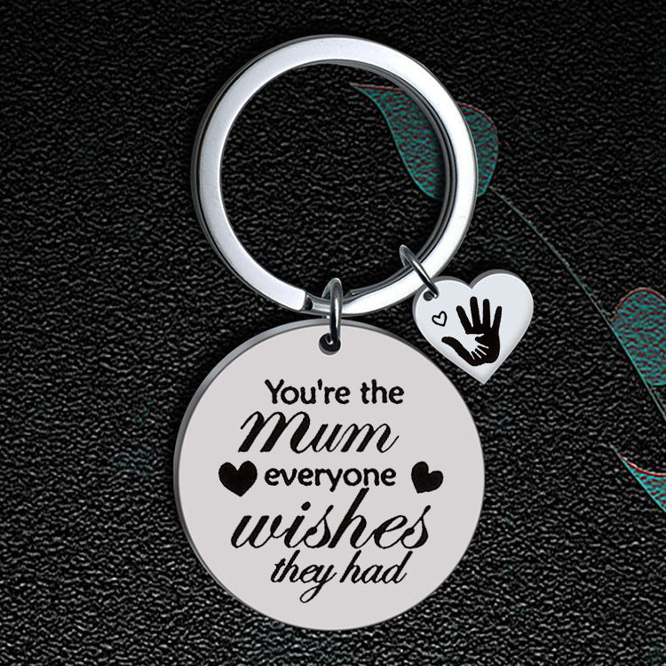 Venta al por mayor de acero inoxidable, eres la mamá, regalo para el día de la madre, llavero